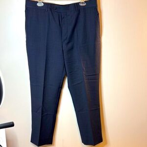 Kirkland Signature Men's Dress Flat Front Pants - Dark Blue